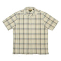 TIMBERLAND Mens Beige Check Shirt L Cotton Short Sleeve Casual Lightweight