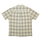 TIMBERLAND Mens Beige Check Shirt L Cotton Short Sleeve Casual Lightweight