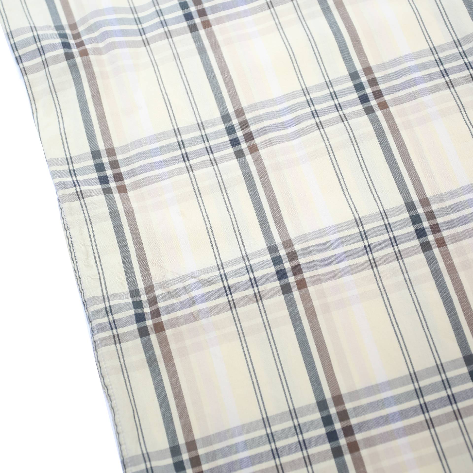 TIMBERLAND Mens Beige Check Shirt L Cotton Short Sleeve Casual Lightweight