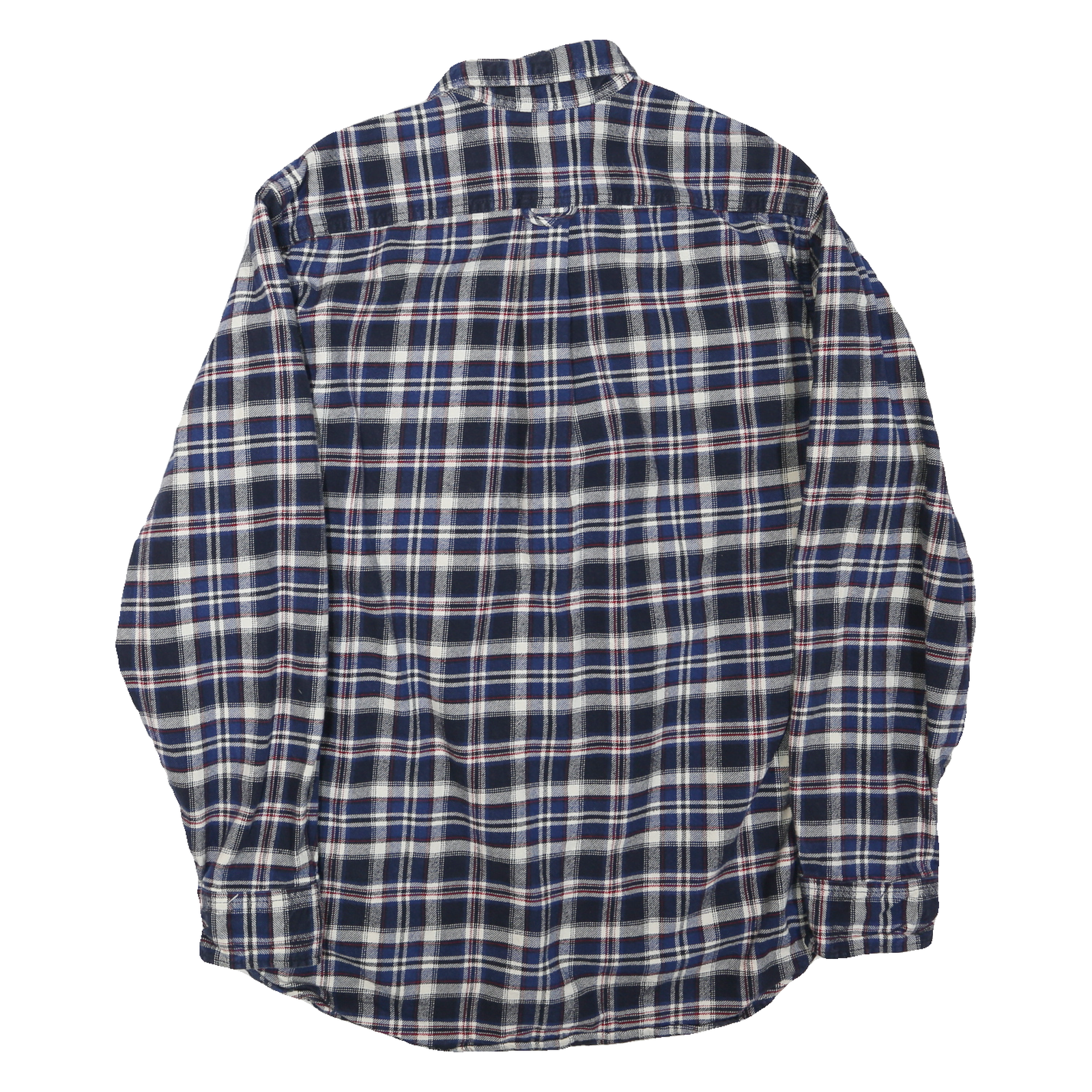 JACHS Mens Blue & White Check Shirt XL Cotton Blend Casual Long Sleeve