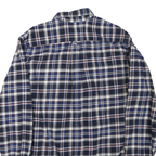 JACHS Mens Blue & White Check Shirt XL Cotton Blend Casual Long Sleeve