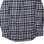 JACHS Mens Blue & White Check Shirt XL Cotton Blend Casual Long Sleeve
