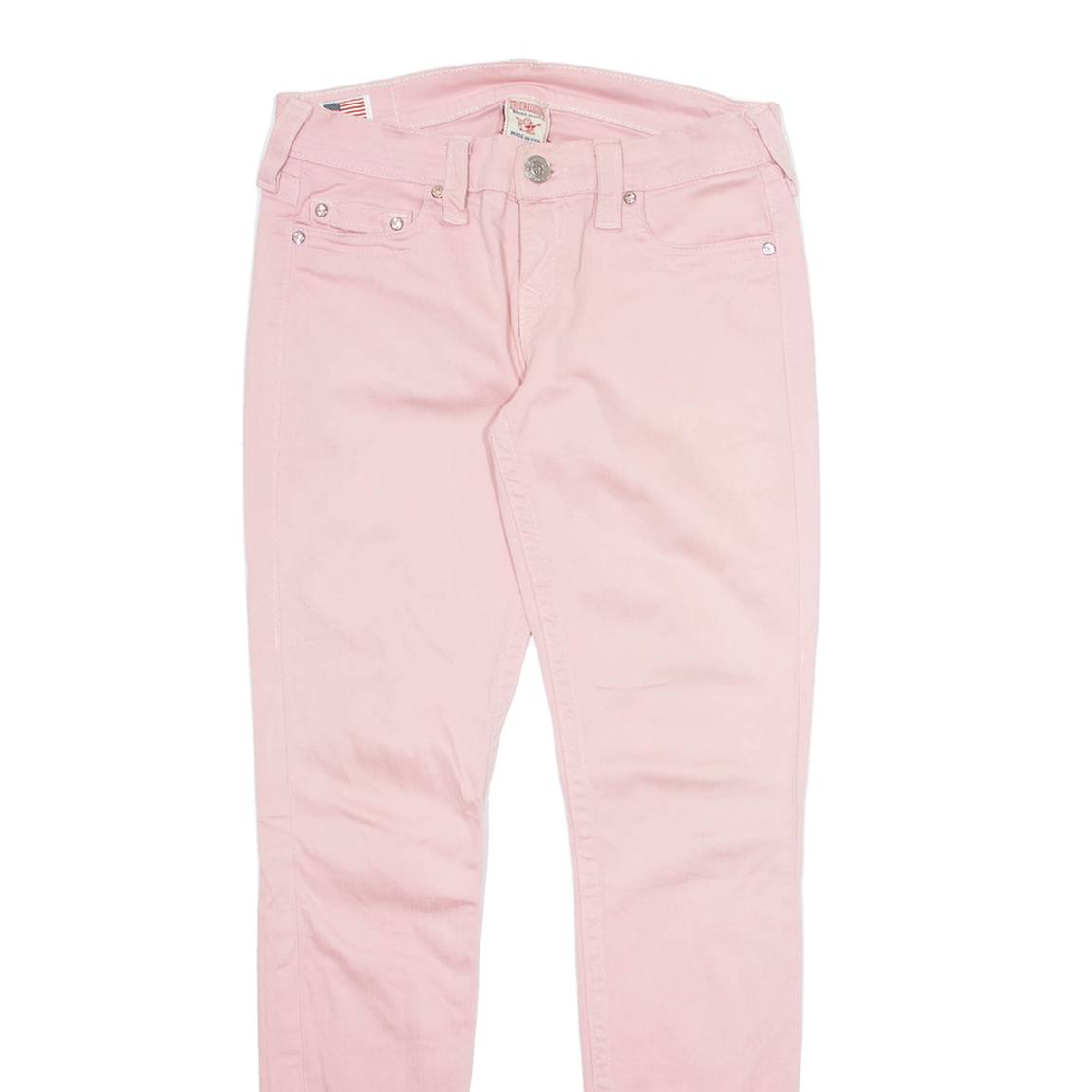 TRUE RELIGION Womens Trousers Pink Slim Tapered W27 L30