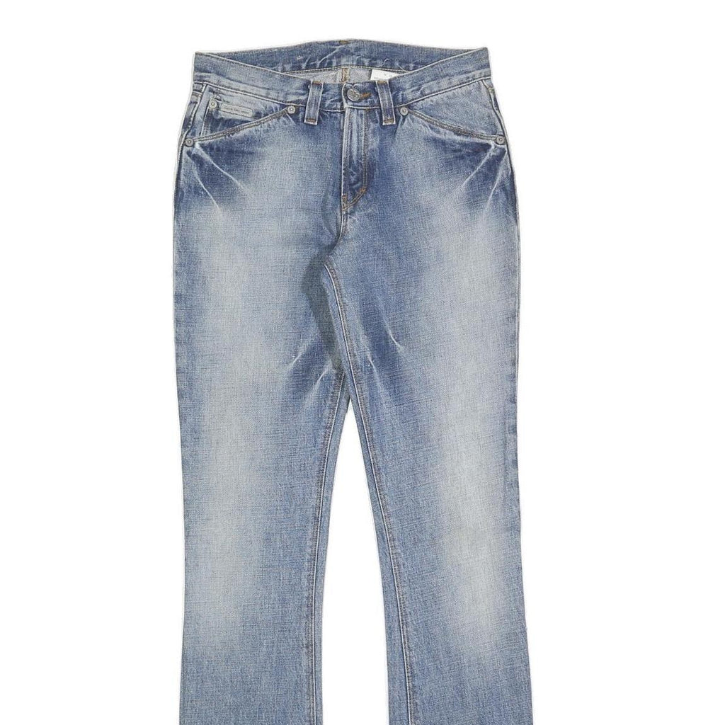 CALVIN KLEIN JEANS Womens Blue Regular Fit Straight Denim Light Wash W26 L34