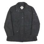 ROADSIGN Womens Black Jacket L Polyester Blend Plain Zip Closure Utility Style