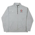 NIKE Mens Grey San Diego State Baseball 1/4 Zip Sweatshirt L Cotton Blend Casual