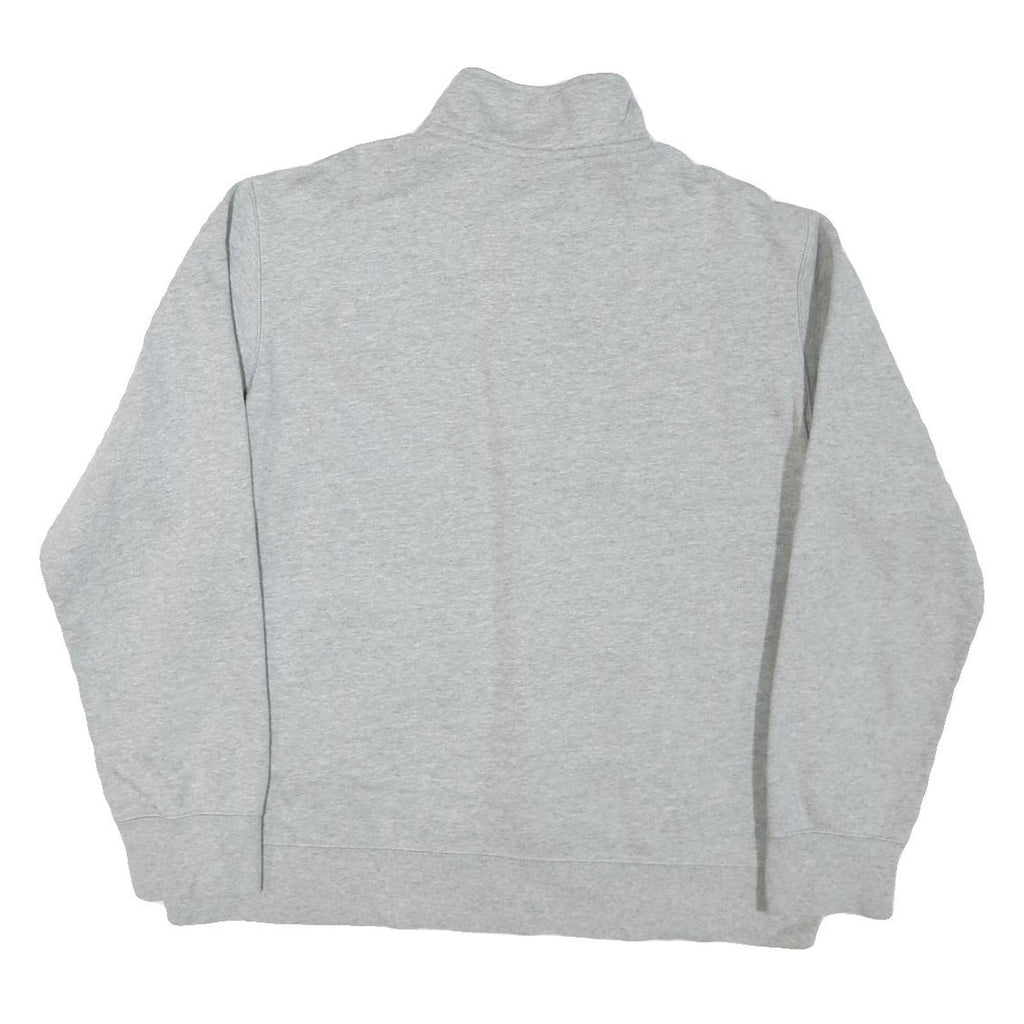 NIKE Mens Grey San Diego State Baseball 1/4 Zip Sweatshirt L Cotton Blend Casual