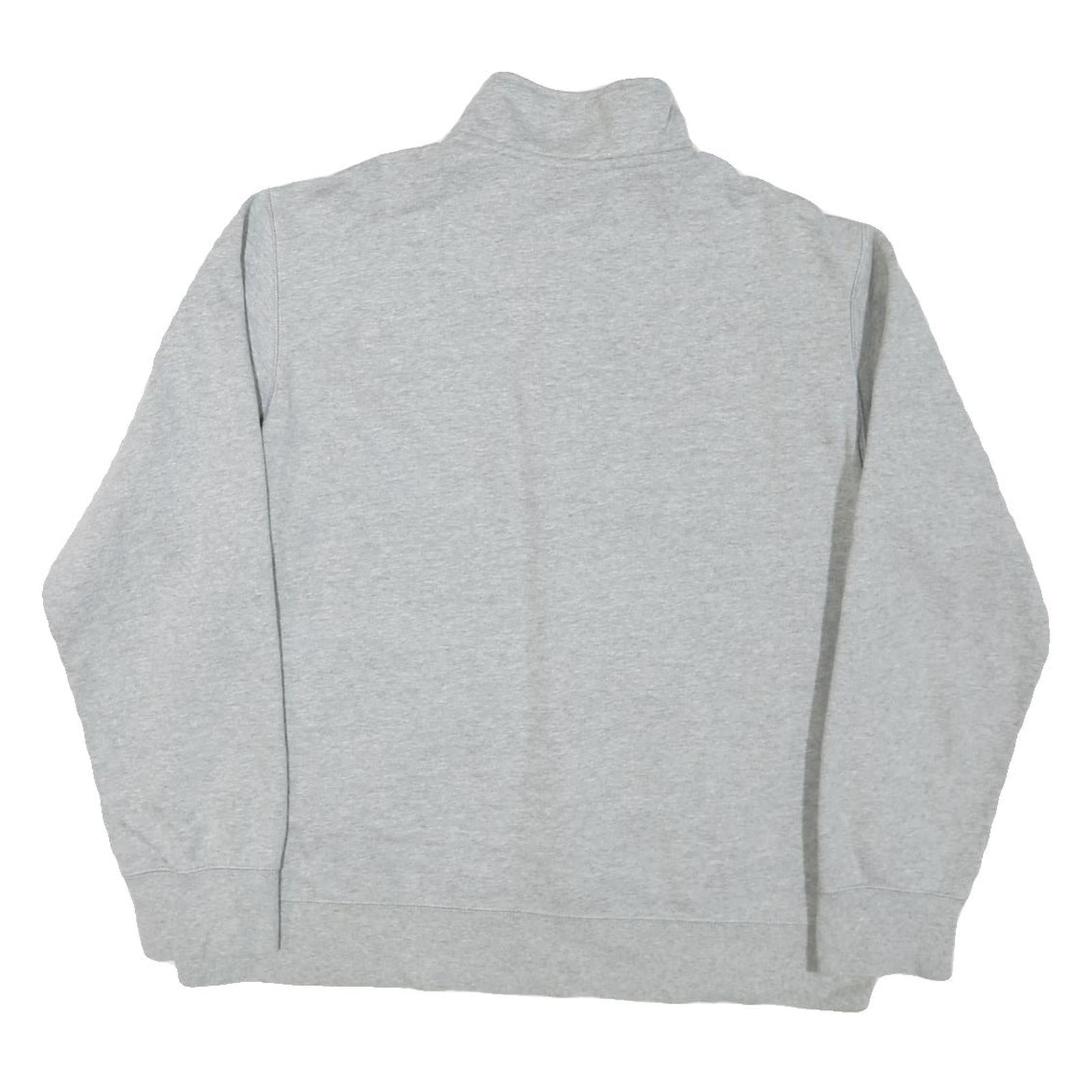 NIKE Mens Grey San Diego State Baseball 1/4 Zip Sweatshirt L Cotton Blend Casual