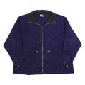 JEM Womens Blue Navy Plain Pullover Regular XL Polyester Fleece Jumper Zip