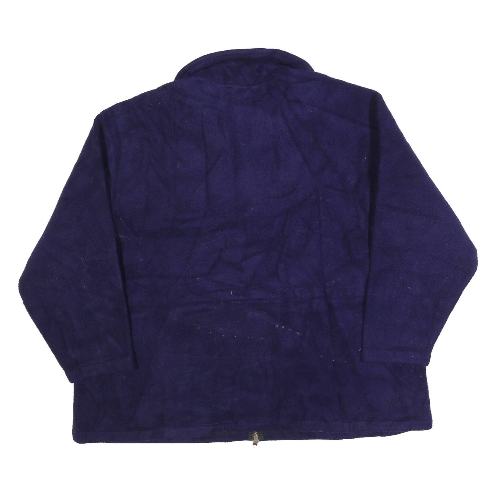 JEM Womens Blue Navy Plain Pullover Regular XL Polyester Fleece Jumper Zip
