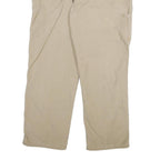 CARHARTT Mens Relaxed Beige Cotton Blend Workwear Trousers W38 L32 Utility Zip