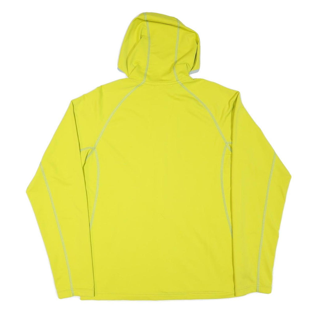 MAMMUT Mens Yellow Hooded Jacket M Polyester Blend Plain Zip Outdoor Activewear