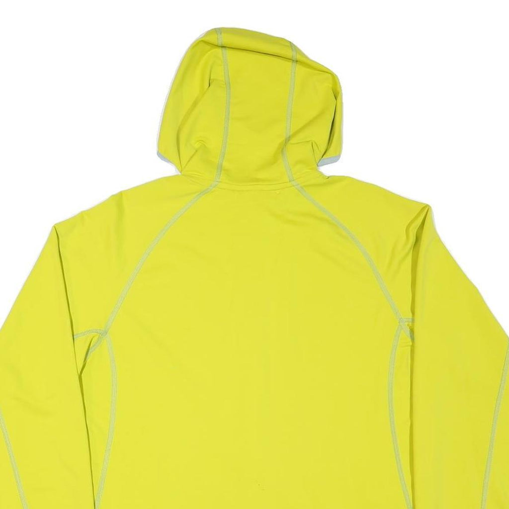 MAMMUT Mens Yellow Hooded Jacket M Polyester Blend Plain Zip Outdoor Activewear
