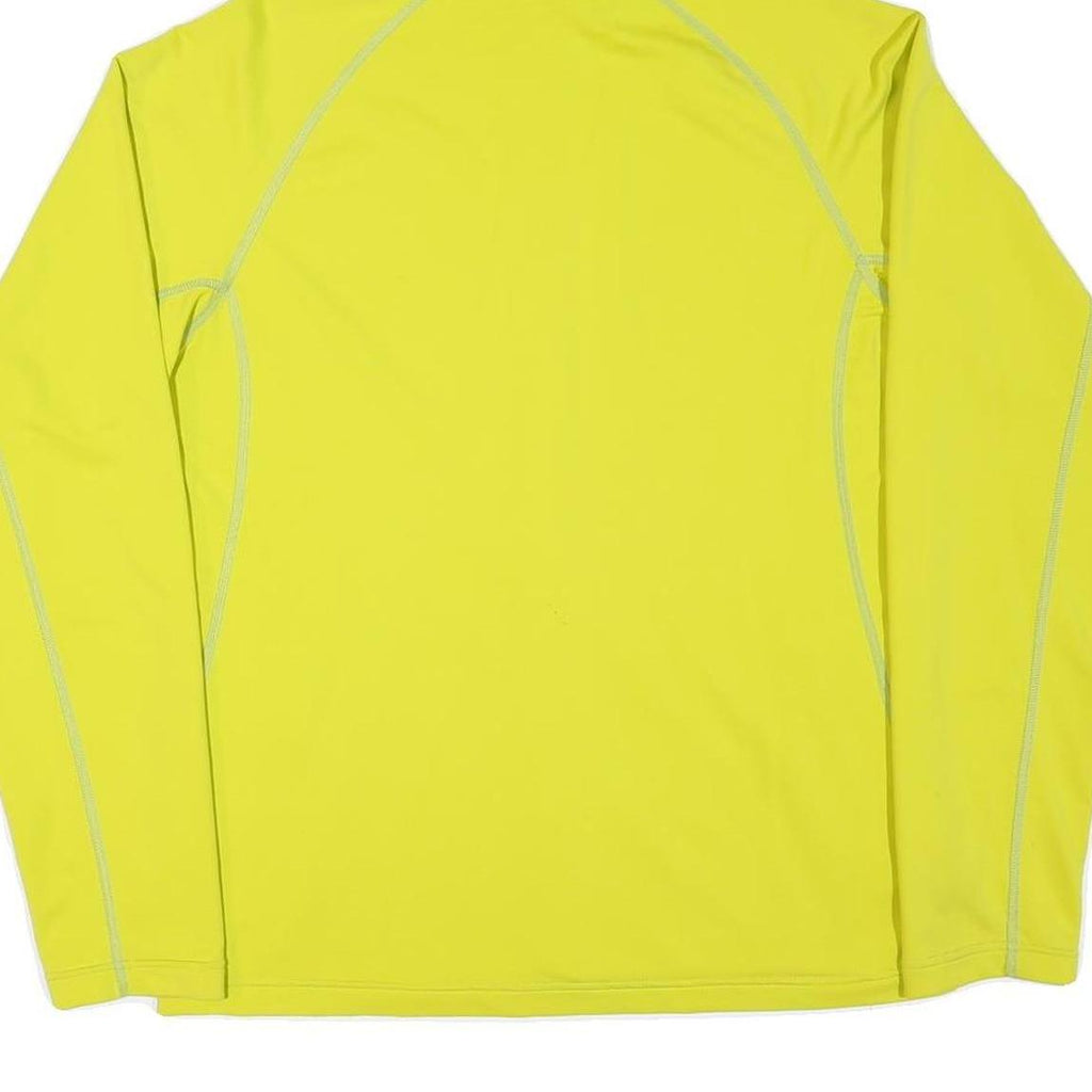 MAMMUT Mens Yellow Hooded Jacket M Polyester Blend Plain Zip Outdoor Activewear
