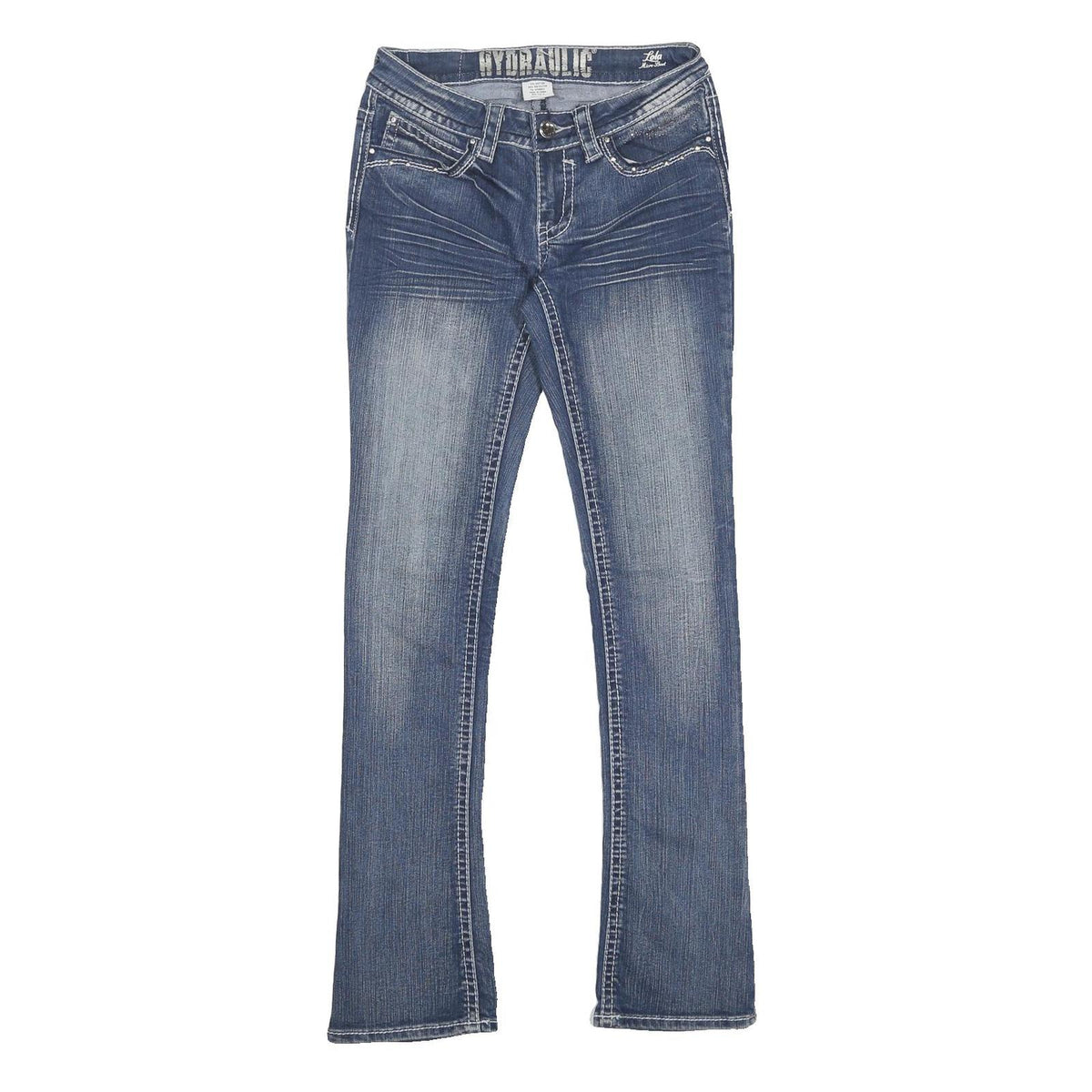 HYDRAULIC Womens Slim Blue Denim Slim Jeans W26 L32 Stylish Stretch Cotton Blend