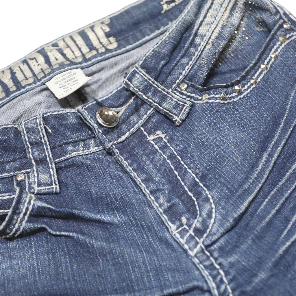 HYDRAULIC Womens Slim Blue Denim Slim Jeans W26 L32 Stylish Stretch Cotton Blend