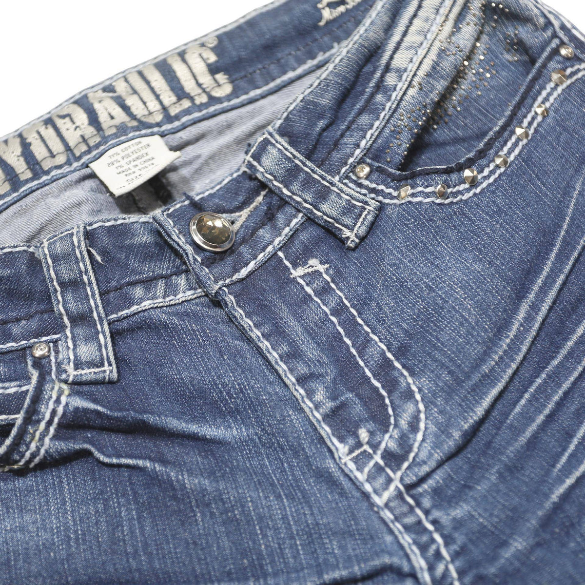 HYDRAULIC Womens Slim Blue Denim Slim Jeans W26 L32 Stylish Stretch Cotton Blend