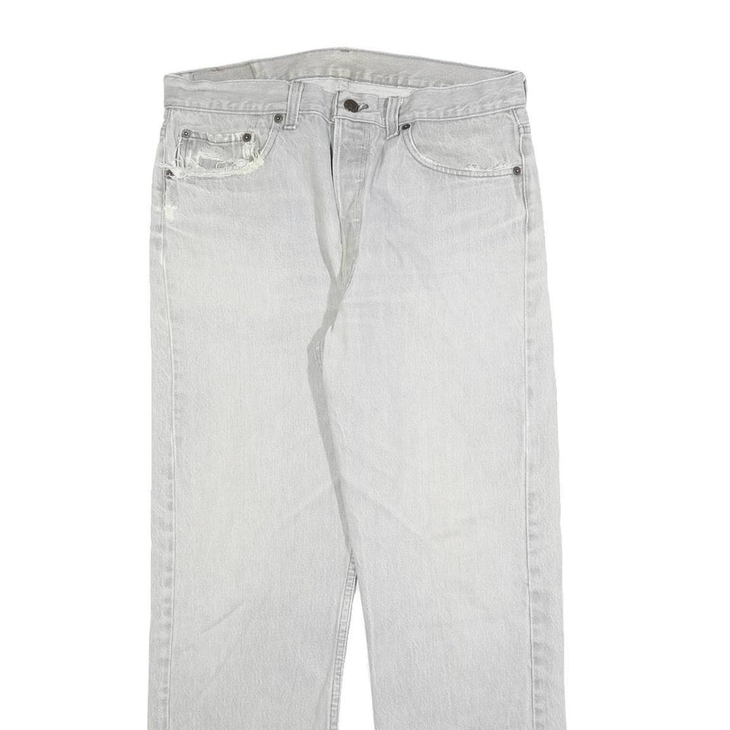 LEVI'S 501 Mens Jeans Regular Straight Denim Light W34 L30 Classic Button Fly
