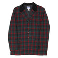 PENDLETON Womens Red & Green Check Wool Button Jacket UK 16 Classic Fit