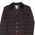 PENDLETON Womens Red & Green Check Wool Button Jacket UK 16 Classic Fit