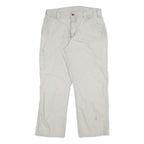 CARHARTT Mens Cotton Blend Relaxed W34 L28 Workwear Cargo Trousers Beige