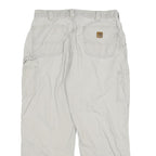 CARHARTT Mens Cotton Blend Relaxed W34 L28 Workwear Cargo Trousers Beige