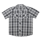 THE NORTH FACE Mens Grey Check Shirt M Short Sleeve Button Outdoor Workwear