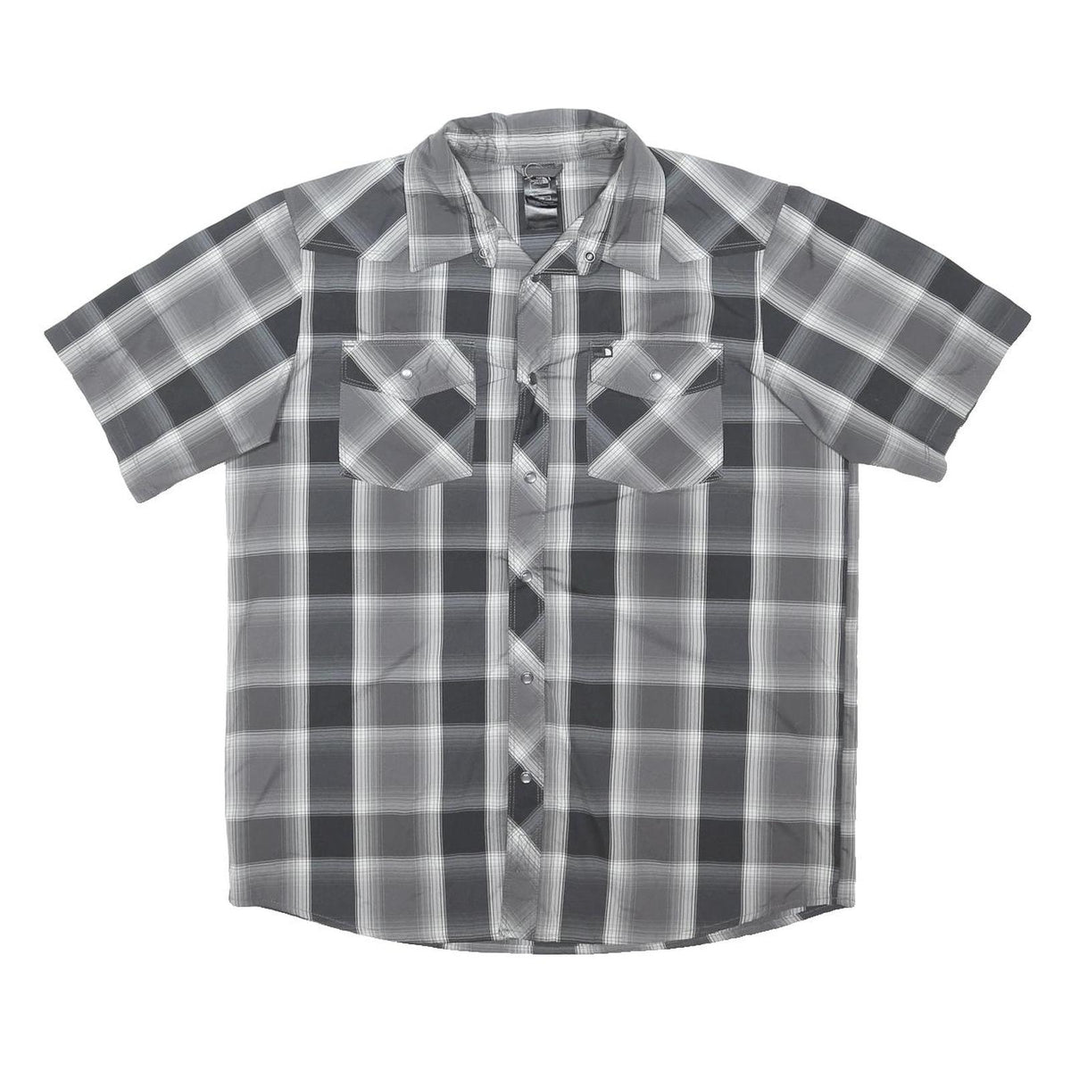 THE NORTH FACE Mens Grey Check Shirt M Short Sleeve Button Outdoor Workwear