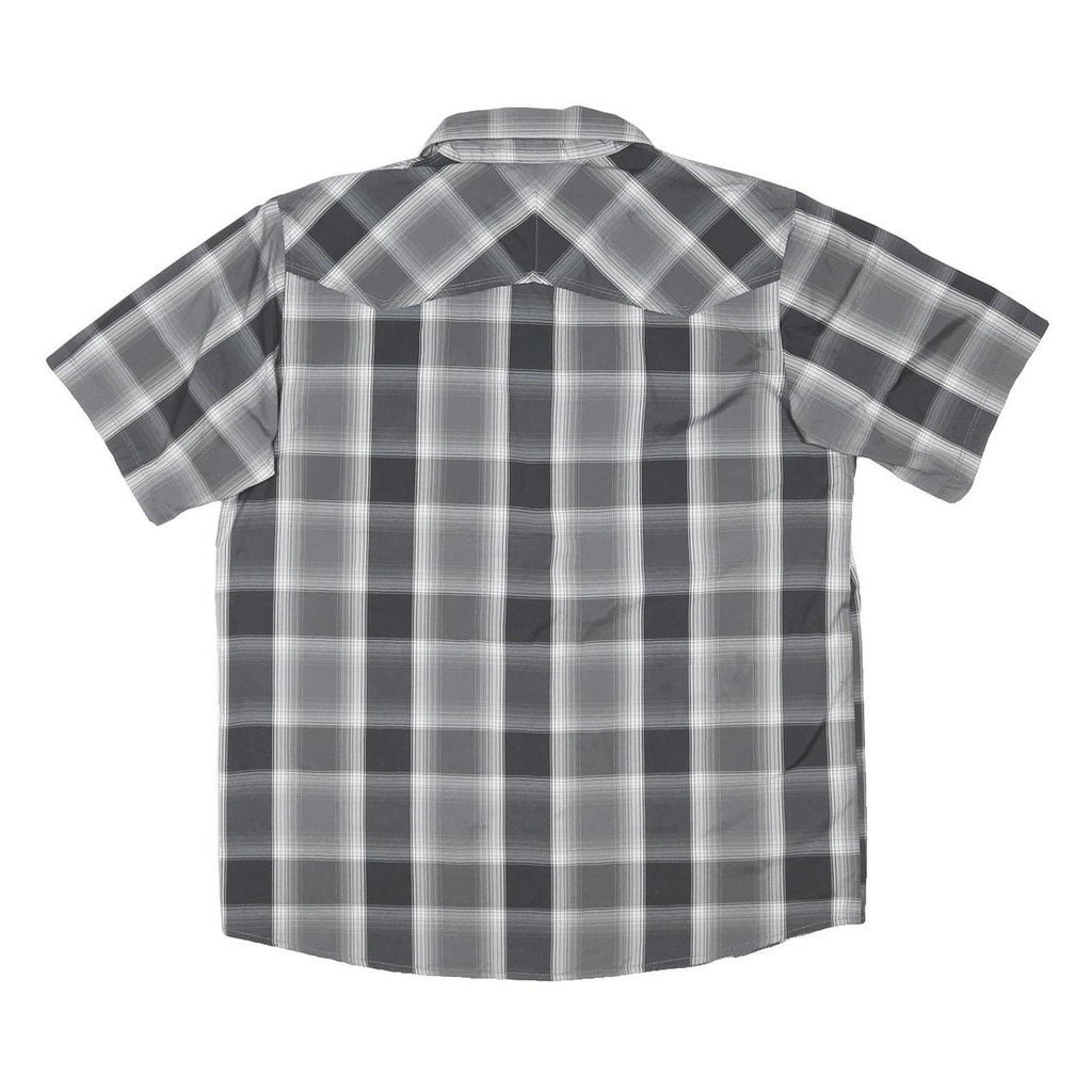 THE NORTH FACE Mens Grey Check Shirt M Short Sleeve Button Outdoor Workwear