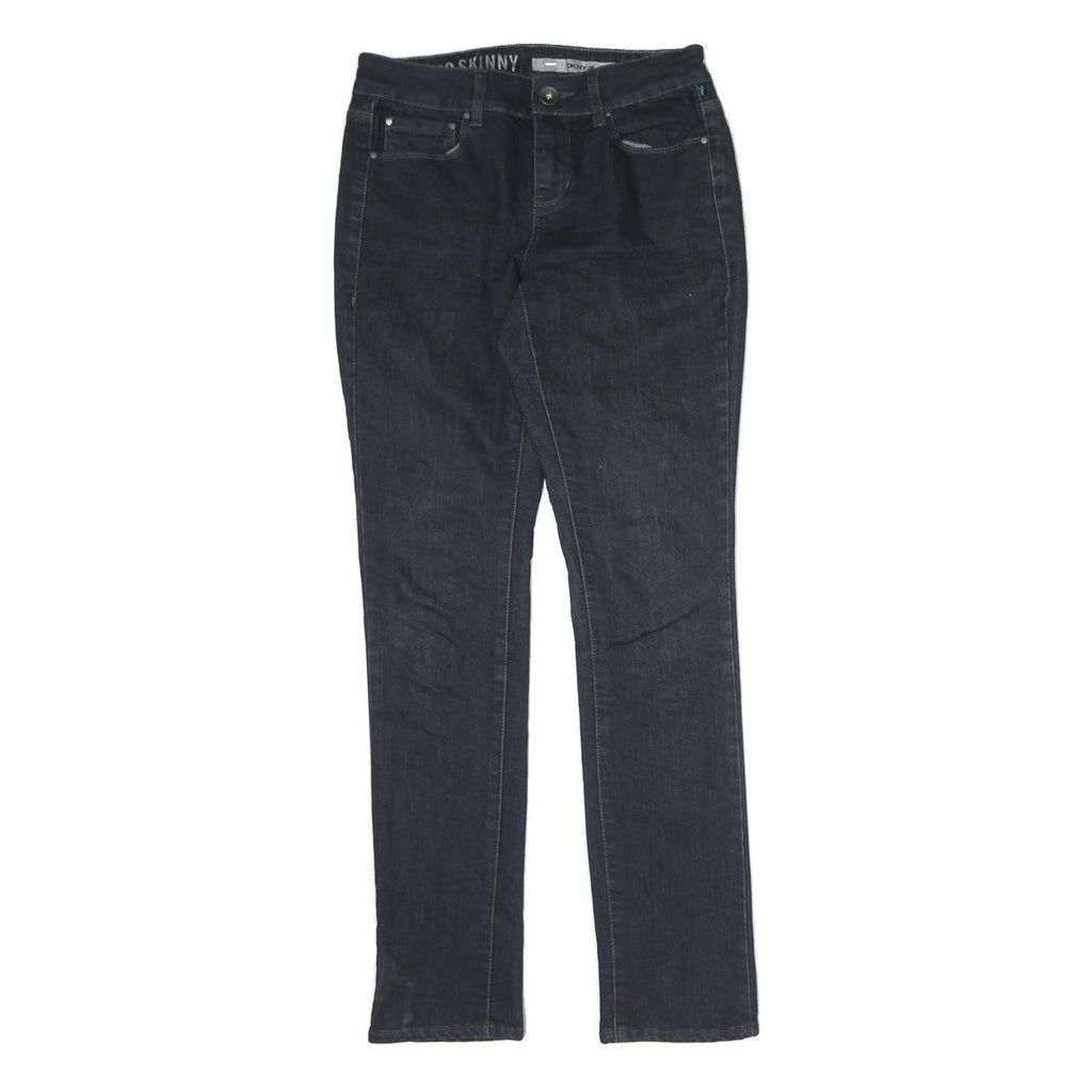 DKNY Mens Slim Skinny Jeans Blue Denim Cotton Blend W28 L30 Zip Closure