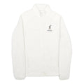CHAMPION Womens White Zip Jacket M Polyester Plain Casual Outdoor Warm