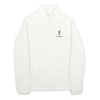 CHAMPION Womens White Zip Jacket M Polyester Plain Casual Outdoor Warm