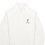 CHAMPION Womens White Zip Jacket M Polyester Plain Casual Outdoor Warm