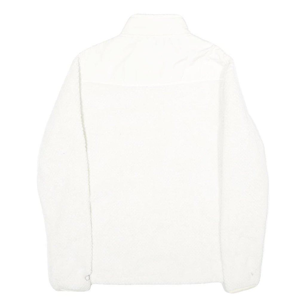 CHAMPION Womens White Zip Jacket M Polyester Plain Casual Outdoor Warm