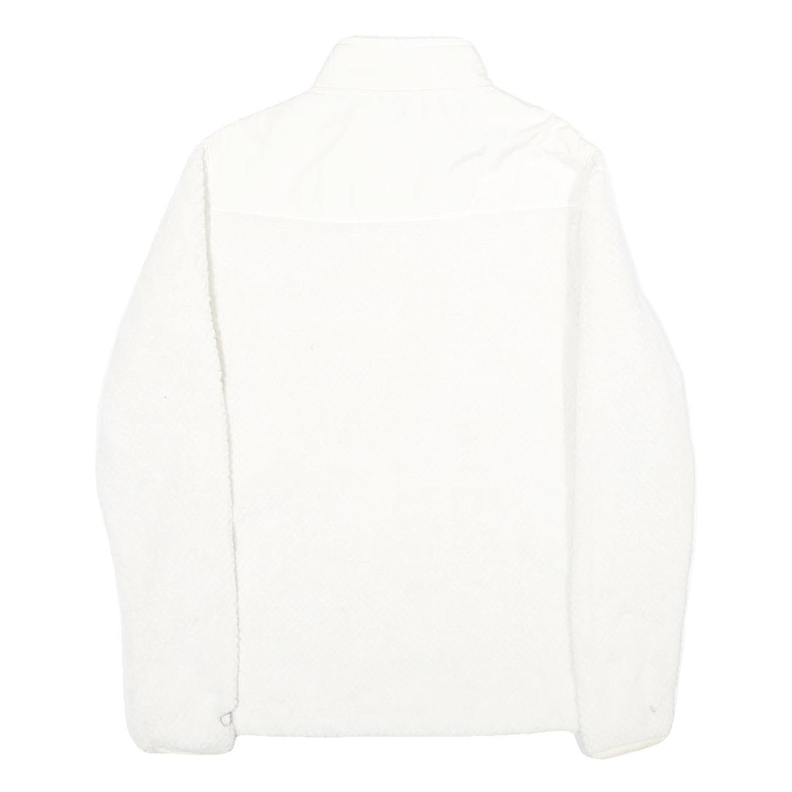 CHAMPION Womens White Zip Jacket M Polyester Plain Casual Outdoor Warm