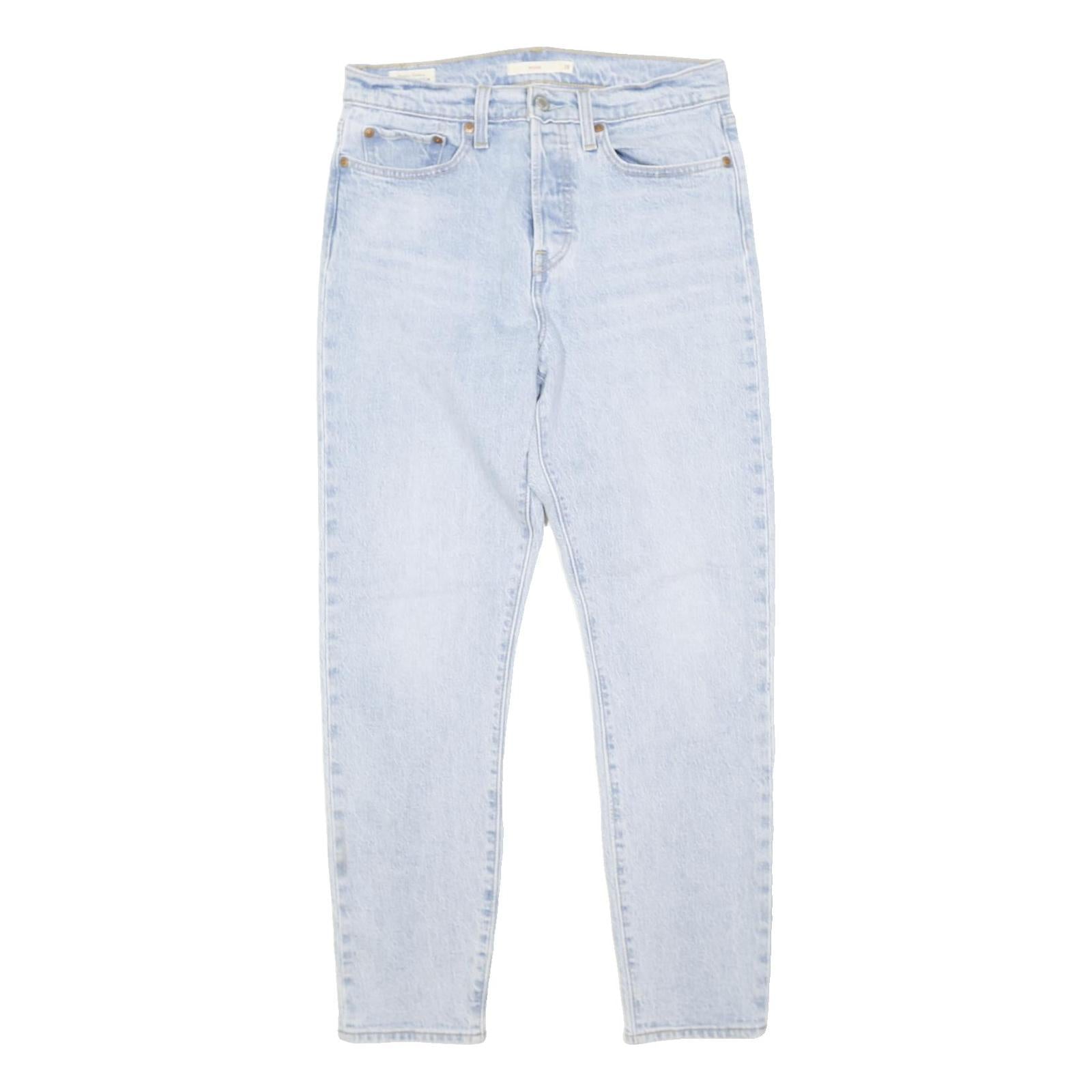 LEVI'S 528 Womens Jeans Blue Regular Slim Denim Light W28 L37 Classic Fit Button