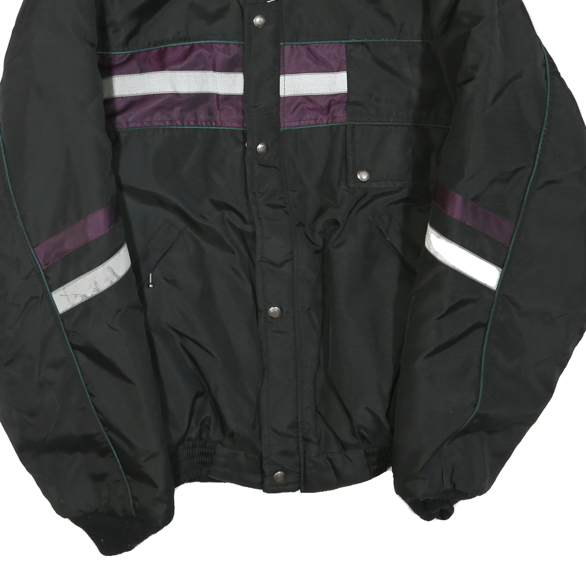 ARTIK Mens Black & Purple Zip Polyester Blend Outdoor Jacket XL