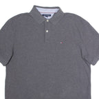 TOMMY HILFIGER Mens Polo Shirt Grey L