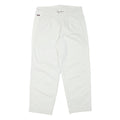 WEPPOS Mens White Relaxed Trousers W32 L28 Cotton Blend Zip Casual