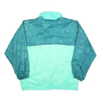CAPT COOK Mens Green & Teal Polyester Blend Zip Jacket L Vintage 90s Windbreaker