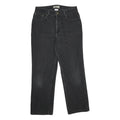 LL BEAN Womens Classic Black Denim Jeans W30 L30 Zip Cotton Casual