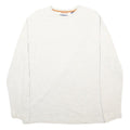 CHAPS Mens White Crew Neck Sweatshirt M Casual Cotton Blend Pullover