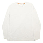CHAPS Mens White Crew Neck Sweatshirt M Casual Cotton Blend Pullover