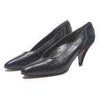 CHEZ ARMANDO Womens Black Leather Pointed Court Shoes UK 7 Classic Elegant