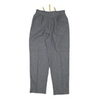 C&A Womens Wool Grey Relaxed Tapered Trousers W27 L27 Classic Zip Closure