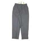 C&A Womens Wool Grey Relaxed Tapered Trousers W27 L27 Classic Zip Closure