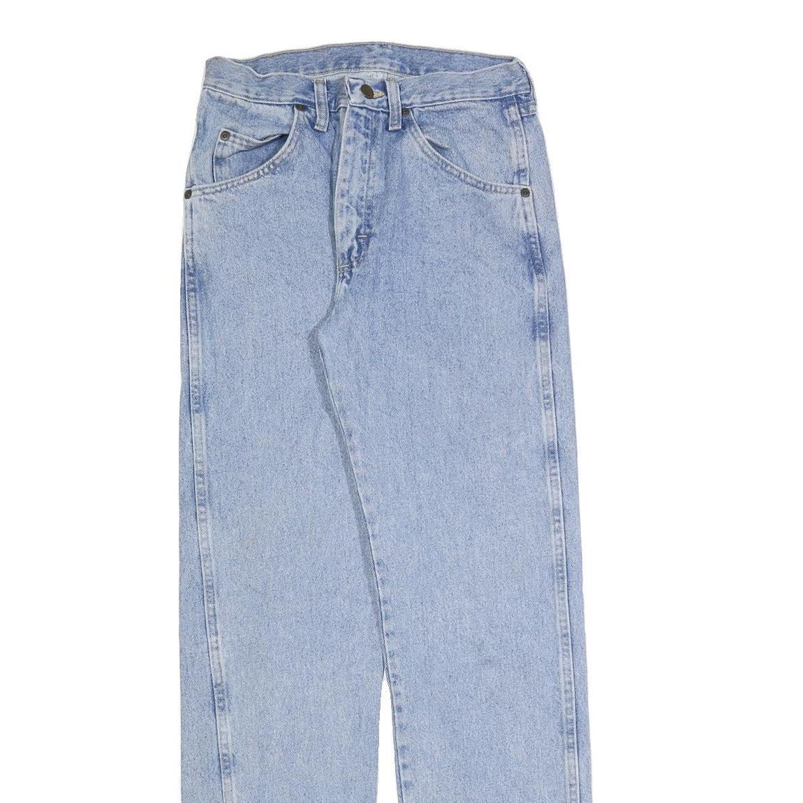 WRANGLER Mens Regular Light Blue Denim Jeans W29 L32 Classic Fit Zip Closure