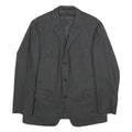 VISCOUNT Mens Grey Wool Classic Button Jacket L Woven Tailored Formal