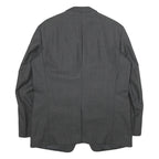 VISCOUNT Mens Grey Wool Classic Button Jacket L Woven Tailored Formal