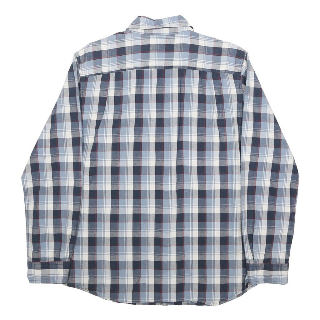 CARHARTT Mens Blue & White Check Shirt M Casual Cotton Long Sleeve Button Shirt